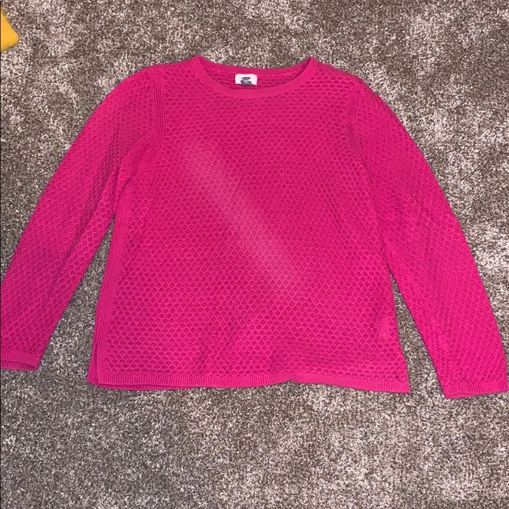 pink old navy sweater